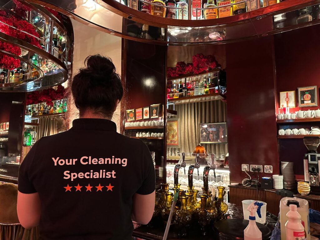 Professional restaurant and bar cleaning in Dublin by Hexaclean Solutions, specialist deep cleaning of hospitality interiors