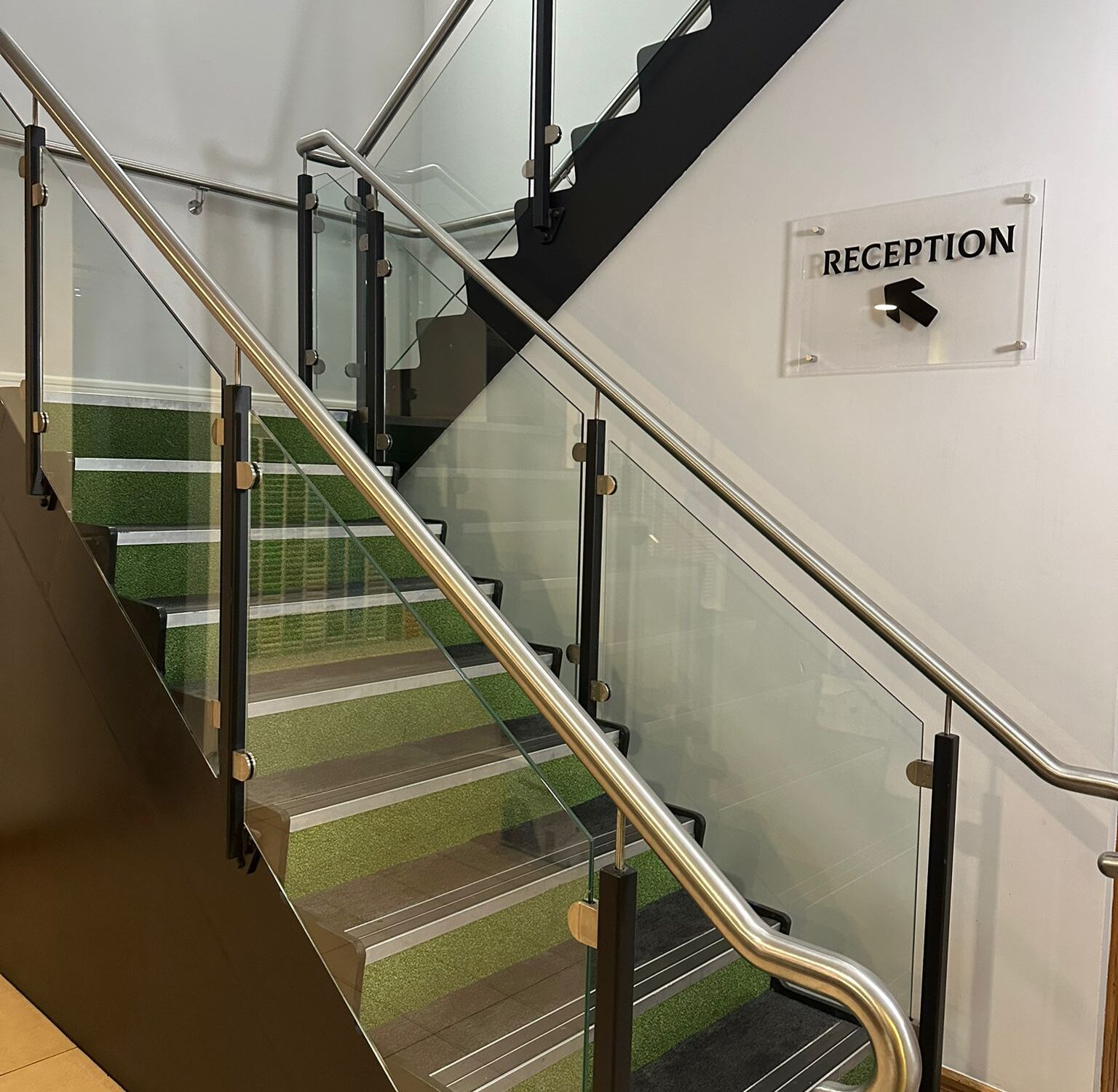 Medical office reception and staircase cleaning in Rosemount Business Park Dublin